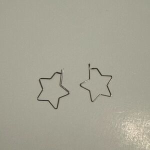 Star hoop earrings